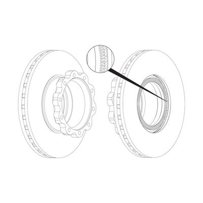 BRAKE DISC 22,5" Z=100 ABS